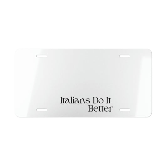 Italians Do It Better - Plain Logo - Vanity Plate